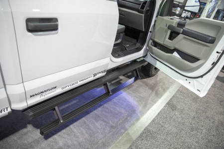 ActionTrac Power Running Boards White Truck