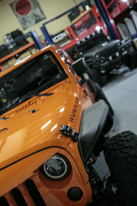 Alpha Jeep Rubicon Orange Build Shop Fender