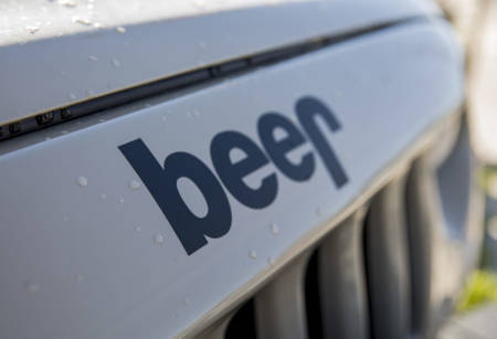 Beer Jeep Logo Mirror Flip Funny