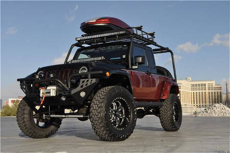 Black Custom Sahara Jeep Las Vegas KAO