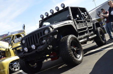 Black SEMA Jeep Wrangler Bumper Lights