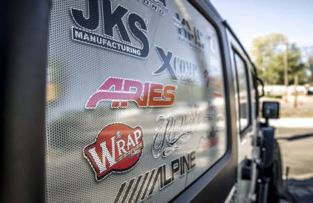 Bucks 4x4 Jeep Build Sponsors ARIES Alpine Wrap Shop