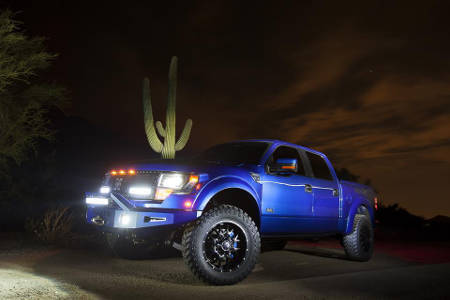 Custom Blue Ford Raptor Desert Truck