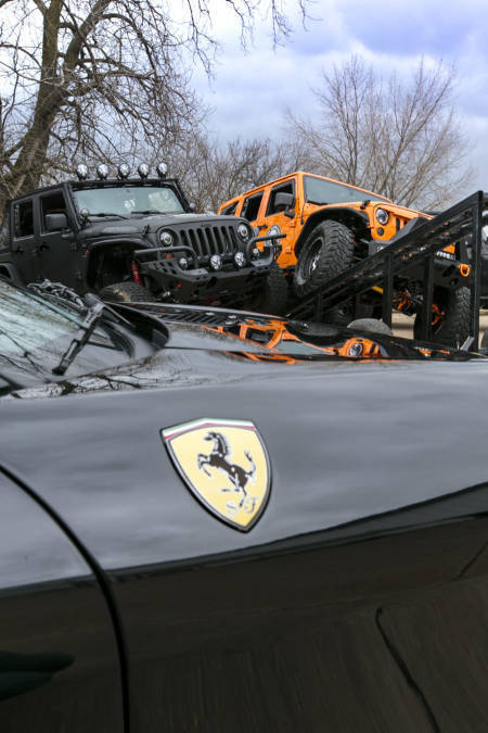 Jeep Wrangler Builds Ferrari Logo