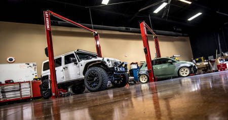 Pro Motorsports Shop Lifts Jeep Fiat