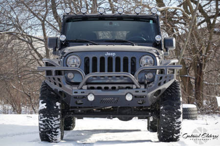 Snow Jeep Wrangler Build ARIES Bumper