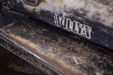 Vintage Willys Jeep Logo Rust Patina